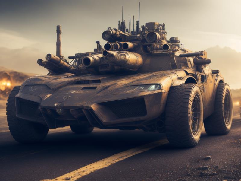 04648-4001724372-fking_scifi_v2, ((lamborghini_ferrari_0.65)_1.5) car with attached cannons, turret guns, armor plating, Intricate, High Detail,.png